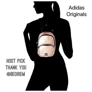 🎊 HP 🎊 Adidas X Zoe Saldana Originals Mini Faux Pebbled Leather Pink Backpack